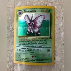1990’s vintage holo Venomoth Pokémon card 13/64